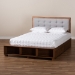 Baxton Studio Cosma Modern Transitional Ash Walnut Brown Finished Wood 4-Drawer Queen Size Platform Storage Bed - BSOCosma-Light Grey/Ash Walnut-Queen