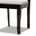 Baxton Studio Jana Modern and Contemporary Grey Fabric Upholstered and Dark Brown Finished Wood 5-Piece Dining Set - BSOJana-Grey/Dark Brown-5PC Dining Set