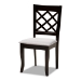 Baxton Studio Daisy Modern and Contemporary Grey Fabric Upholstered and Dark Brown Finished Wood 5-Piece Dining Set - BSODaisy-Grey/Dark Brown-5PC Dining Set