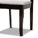 Baxton Studio Daisy Modern and Contemporary Grey Fabric Upholstered and Dark Brown Finished Wood 5-Piece Dining Set - BSODaisy-Grey/Dark Brown-5PC Dining Set