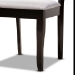 Baxton Studio Selby Modern and Contemporary Grey Fabric Upholstered and Dark Brown Finished Wood 5-Piece Dining Set - BSOSelby-Grey/Dark Brown-5PC Dining Set