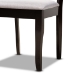 Baxton Studio Adina Modern and Contemporary Grey Fabric Upholstered and Dark Brown Finished Wood 5-Piece Dining Set - BSOAdina-Grey/Dark Brown-5PC Dining Set