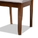 Baxton Studio Adara Modern and Contemporary Grey Fabric Upholstered and Walnut Brown Finished Wood 5-Piece Dining Set - BSOAdara-Grey/Walnut-5PC Dining Set
