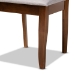 Baxton Studio Dayna Modern and Contemporary Grey Fabric Upholstered and Walnut Brown Finished Wood 5-Piece Dining Set - BSODayna-Grey/Walnut-5PC Dining Set