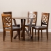Baxton Studio Zoe Modern and Contemporary Grey Fabric Upholstered and Walnut Brown Finished Wood 5-Piece Dining Set - BSOZoe-Grey/Walnut-5PC Dining Set