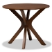 Baxton Studio Maya Modern and Contemporary Grey Fabric Upholstered and Walnut Brown Finished Wood 5-Piece Dining Set - BSOMaya-Grey/Walnut-5PC Dining Set