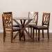 Baxton Studio Maya Modern and Contemporary Grey Fabric Upholstered and Walnut Brown Finished Wood 5-Piece Dining Set - BSOMaya-Grey/Walnut-5PC Dining Set