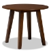 Baxton Studio Leon Modern and Contemporary Grey Fabric Upholstered and Walnut Brown Finished Wood 5-Piece Dining Set - BSOLeon-Grey/Walnut-5PC Dining Set