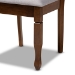 Baxton Studio Aggie Modern and Contemporary Grey Fabric Upholstered and Walnut Brown Finished Wood 5-Piece Dining Set - BSOAggie-Grey/Walnut-5PC Dining Set