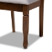 Baxton Studio Irene Modern and Contemporary Grey Fabric Upholstered and Walnut Brown Finished Wood 5-Piece Dining Set - BSOIrene-Grey/Walnut-5PC Dining Set