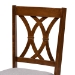 Baxton Studio April Modern and Contemporary Grey Fabric Upholstered and Walnut Brown Finished Wood 5-Piece Dining Set - BSOApril-Grey/Walnut-5PC Dining Set
