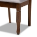 Baxton Studio April Modern and Contemporary Grey Fabric Upholstered and Walnut Brown Finished Wood 5-Piece Dining Set - BSOApril-Grey/Walnut-5PC Dining Set