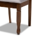 Baxton Studio Reneau Modern and Contemporary Grey Fabric Upholstered and Walnut Brown Finished Wood 6-Piece Dining Set - BSORH316C-Grey/Walnut-6PC Dining Set