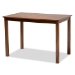 Baxton Studio Sefa Modern and Contemporary Grey Fabric Upholstered and Walnut Brown Finished Wood 5-Piece Dining Set - BSOSefa-Grey/Walnut-5PC Dining Set