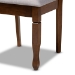 Baxton Studio Sefa Modern and Contemporary Grey Fabric Upholstered and Walnut Brown Finished Wood 5-Piece Dining Set - BSOSefa-Grey/Walnut-5PC Dining Set