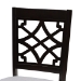 Baxton Studio Elena Modern and Contemporary Grey Fabric Upholstered and Dark Brown Finished Wood 7-Piece Dining Set - BSOElena-Grey/Dark Brown-7PC Dining Set