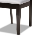 Baxton Studio Elena Modern and Contemporary Grey Fabric Upholstered and Dark Brown Finished Wood 7-Piece Dining Set - BSOElena-Grey/Dark Brown-7PC Dining Set