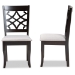 Baxton Studio Mael Modern and Contemporary Grey Fabric Upholstered and Dark Brown Finished Wood 2-Piece Dining Chair Set - BSORH331C-Grey/Dark Brown-DC-2PK