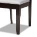 Baxton Studio Mael Modern and Contemporary Grey Fabric Upholstered and Dark Brown Finished Wood 2-Piece Dining Chair Set - BSORH331C-Grey/Dark Brown-DC-2PK