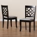 Baxton Studio Mael Modern and Contemporary Grey Fabric Upholstered and Dark Brown Finished Wood 2-Piece Dining Chair Set - BSORH331C-Grey/Dark Brown-DC-2PK