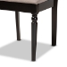 Baxton Studio Renaud Modern and Contemporary Sand Fabric Upholstered and Dark Brown Finished Wood 7-Piece Dining Set - BSORH332C-Sand/Dark Brown-7PC Dining Set