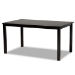 Baxton Studio Renaud Modern and Contemporary Grey Fabric Upholstered and Dark Brown Finished Wood 7-Piece Dining Set - BSORH332C-Grey/Dark Brown-7PC Dining Set