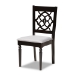 Baxton Studio Sadie Modern and Contemporary Grey Fabric Upholstered and Dark Brown Finished Wood 7-Piece Dining Set - BSOSadie-Grey/Dark Brown-7PC Dining Set