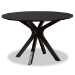 Baxton Studio Sadie Modern and Contemporary Grey Fabric Upholstered and Dark Brown Finished Wood 7-Piece Dining Set - BSOSadie-Grey/Dark Brown-7PC Dining Set