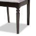 Baxton Studio Sadie Modern and Contemporary Grey Fabric Upholstered and Dark Brown Finished Wood 7-Piece Dining Set - BSOSadie-Grey/Dark Brown-7PC Dining Set