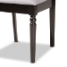 Baxton Studio Renaud Modern and Contemporary Grey Fabric Upholstered and Dark Brown Finished Wood 2-Piece Dining Chair Set - BSORH332C-Grey/Dark Brown-DC-2PK