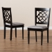 Baxton Studio Renaud Modern and Contemporary Grey Fabric Upholstered and Dark Brown Finished Wood 2-Piece Dining Chair Set - BSORH332C-Grey/Dark Brown-DC-2PK