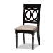 Baxton Studio Lucie Modern and Contemporary Sand Fabric Upholstered and Dark Brown Finished Wood 7-Piece Dining Set - BSORH333C-Sand/Dark Brown-7PC Dining Set