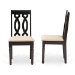 Baxton Studio Cherese Modern and Contemporary Sand Fabric Upholstered and Dark Brown Finished Wood 2-Piece Dining Chair Set - BSORH334C-Sand/Dark Brown-DC-2PK