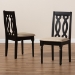 Baxton Studio Cherese Modern and Contemporary Sand Fabric Upholstered and Dark Brown Finished Wood 2-Piece Dining Chair Set - BSORH334C-Sand/Dark Brown-DC-2PK