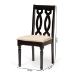 Baxton Studio Cherese Modern and Contemporary Sand Fabric Upholstered and Dark Brown Finished Wood 2-Piece Dining Chair Set - BSORH334C-Sand/Dark Brown-DC-2PK