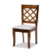 Baxton Studio Jana Modern and Contemporary Grey Fabric Upholstered and Walnut Brown Finished Wood 7-Piece Dining Set - BSOJana-Grey/Walnut-7PC Dining Set