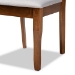 Baxton Studio Jana Modern and Contemporary Grey Fabric Upholstered and Walnut Brown Finished Wood 7-Piece Dining Set - BSOJana-Grey/Walnut-7PC Dining Set