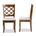 Baxton Studio Verner Modern and Contemporary Grey Fabric Upholstered Walnut Finished Wood 2-Piece Dining Chair Set - BSORH330C-Grey/Walnut-DC-2PK