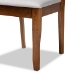 Baxton Studio Verner Modern and Contemporary Grey Fabric Upholstered Walnut Finished Wood 2-Piece Dining Chair Set - BSORH330C-Grey/Walnut-DC-2PK