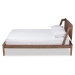 Baxton Studio Sadler Mid-Century Modern Ash Walnut Brown Finished Wood Full Size Platform Bed - BSOMG0047-9-Ash Walnut-Full