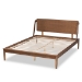 Baxton Studio Sadler Mid-Century Modern Ash Walnut Brown Finished Wood Full Size Platform Bed - BSOMG0047-9-Ash Walnut-Full