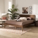 Baxton Studio Sadler Mid-Century Modern Ash Walnut Brown Finished Wood Full Size Platform Bed - BSOMG0047-9-Ash Walnut-Full