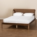 Baxton Studio Sadler Mid-Century Modern Ash Walnut Brown Finished Wood Full Size Platform Bed - BSOMG0047-9-Ash Walnut-Full