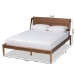 Baxton Studio Sadler Mid-Century Modern Ash Walnut Brown Finished Wood Full Size Platform Bed - BSOMG0047-9-Ash Walnut-Full