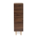 Baxton Studio Landen Mid-Century Modern Walnut Brown and Gold Finished Wood 2-Door Entryway Shoe storage Cabinet - BSOLV10SC10151WI-Columbia/Gold-Shoe Cabinet