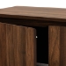 Baxton Studio Landen Mid-Century Modern Walnut Brown and Gold Finished Wood 2-Door Entryway Shoe storage Cabinet - BSOLV10SC10151WI-Columbia/Gold-Shoe Cabinet