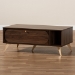 Baxton Studio Edel Mid-Century Modern Walnut Brown and Gold Finished Wood Coffee Table - BSOLV12CFT12140WI-Columbia/Gold-CT
