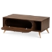 Baxton Studio Edel Mid-Century Modern Walnut Brown and Gold Finished Wood Coffee Table - BSOLV12CFT12140WI-Columbia/Gold-CT