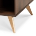 Baxton Studio Edel Mid-Century Modern Walnut Brown and Gold Finished Wood Coffee Table - BSOLV12CFT12140WI-Columbia/Gold-CT
