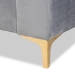 Baxton Studio Oksana Modern Contemporary Glam and Luxe Light Grey Velvet Fabric Upholstered and Gold Finished Twin Size Daybed - BSOCF0344-Light Grey Daybed-Twin